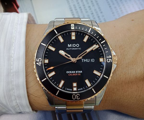 台中流當品拍賣 精品手錶拍賣 原裝 MIDO 美度 OCEAN STAR 海洋之星 自動男錶 9成8新 盒單齊 特價出清 KR007