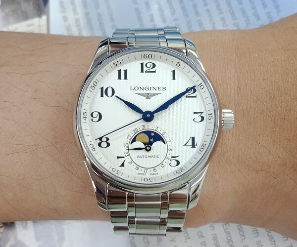台中精品手錶拍賣 原裝 LONGINES 浪琴 名匠系列 月相 自動 女錶 附收藏盒 9成5新 特價出清 KR024