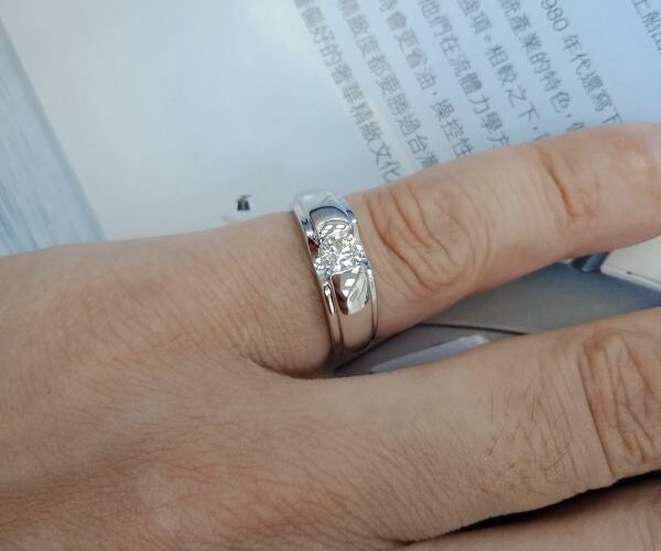 台中流當二手拍賣 流當鑽石 35分 H色 8心8箭 K金 男鑽戒 附證書 特價出清 KS047